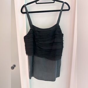 Black and gray silk Rag’n’Bone tank top, size 4